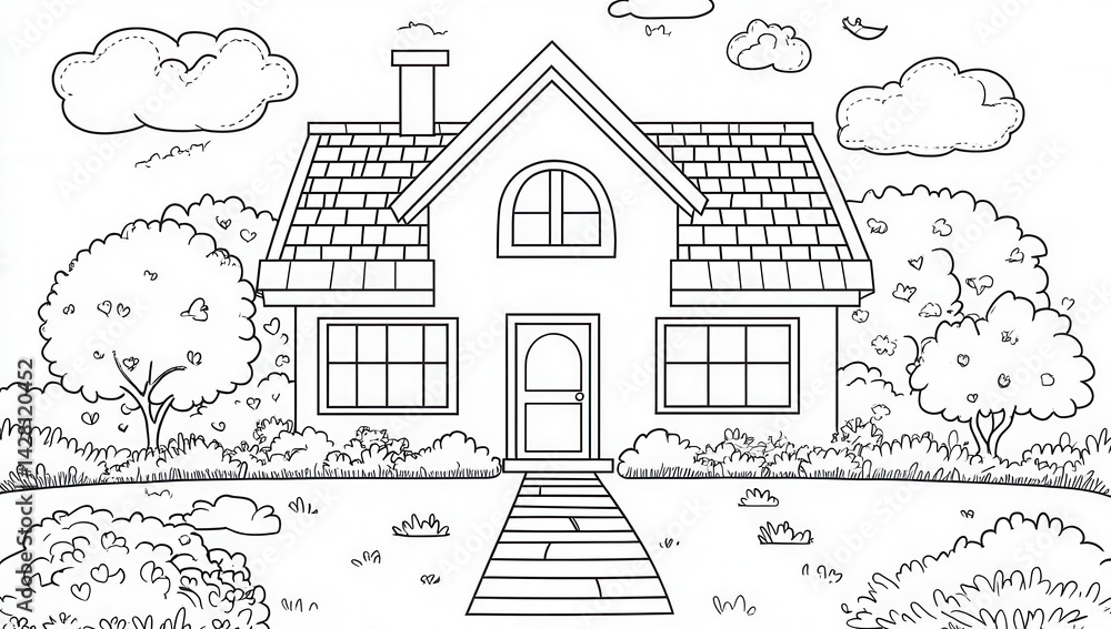 Fototapeta premium drawing of a house