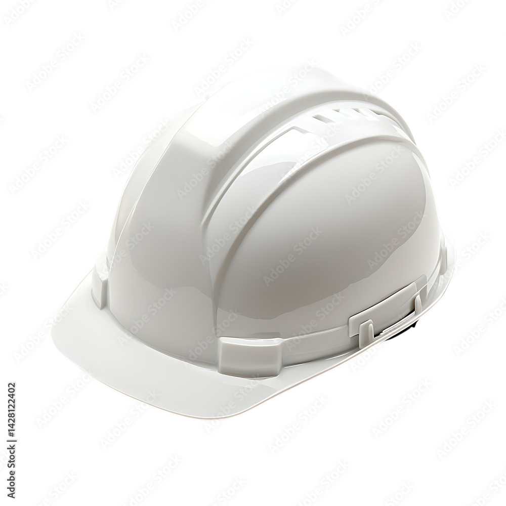 Fototapeta premium White safety helmet or hard cap