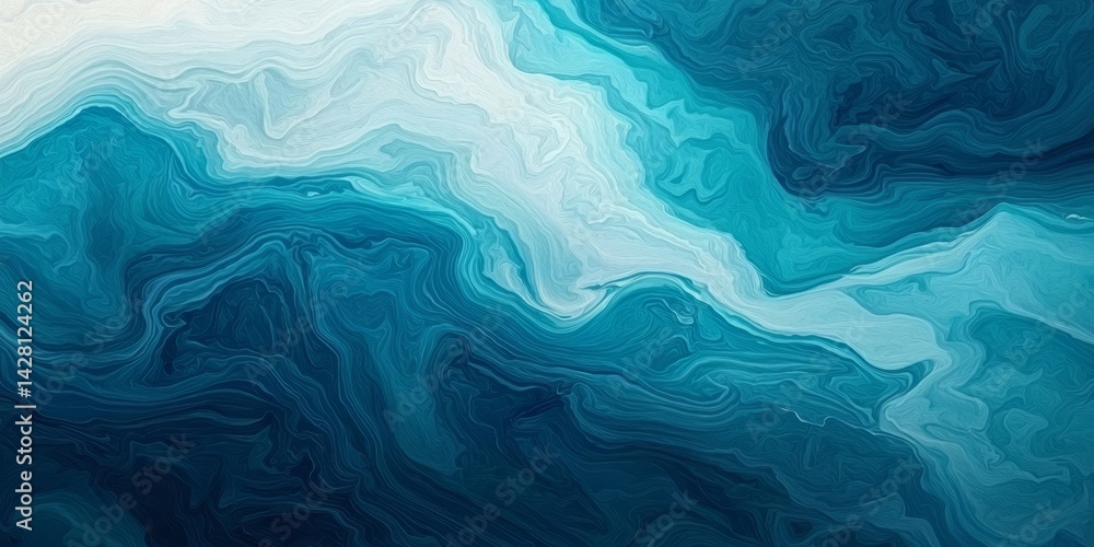 Obraz premium A serene portrayal of water textures with artistic swirls.