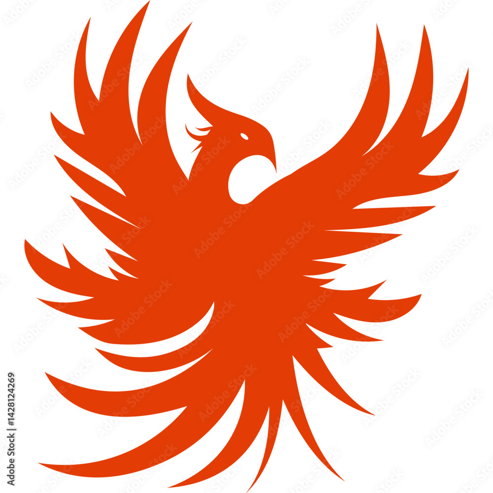 Fototapeta premium Modern Phoenix Bird Silhouette