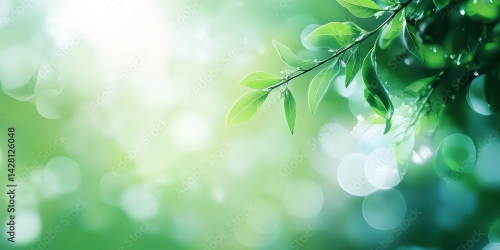 Abstract Nature Background Featuring Spring Bokeh Abstract Nature Background Featuring Spring Bokeh