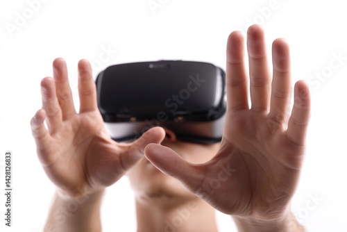 Wallpaper Mural Person Wearing Vr Headset Reaching Out Torontodigital.ca