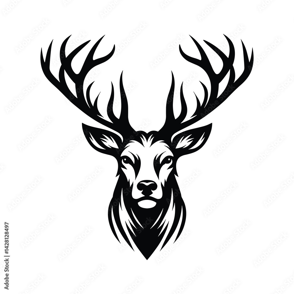 Deer Head Vector Illustration Design Deer Head Vector Illustration Design