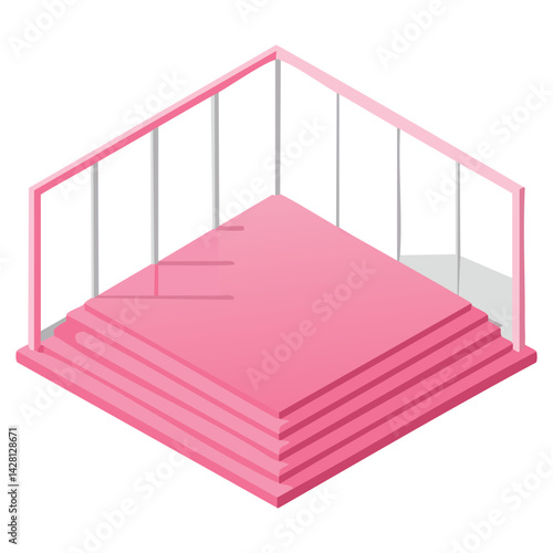 Vibrant Pink Speech Stand
