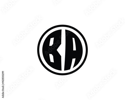 BA logo design vector template. BA