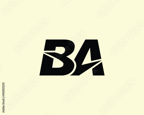 BA logo design vector template. BA