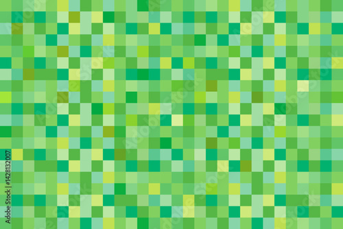 Green pixel background, backdrop, pattern, cover. Green pixel wallpaper. Vector illustration