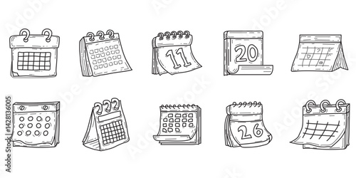 Calendar Line Art