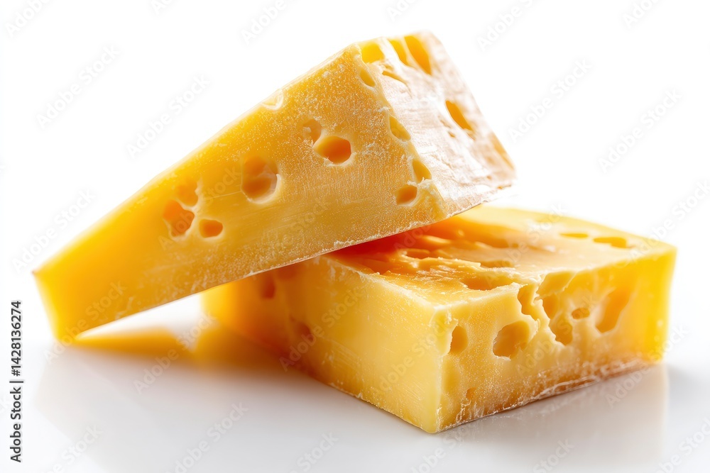 Cheese Blocks on White Surface Cheese Blocks on White Surface