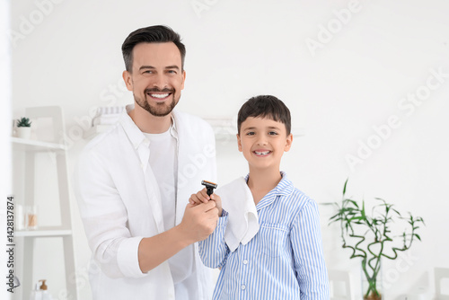 Happy father and his little...