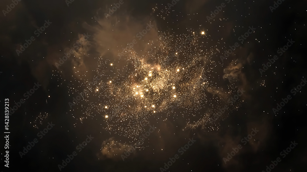 Naklejka premium A starry sky with a lot of stars