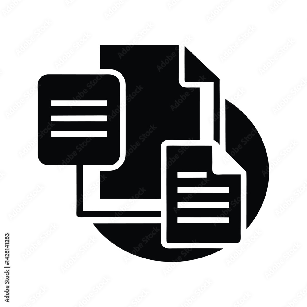 Data Copy Service Icon In Minimal Flat Vector Style Data Copy Service Icon In Minimal Flat Vector Style