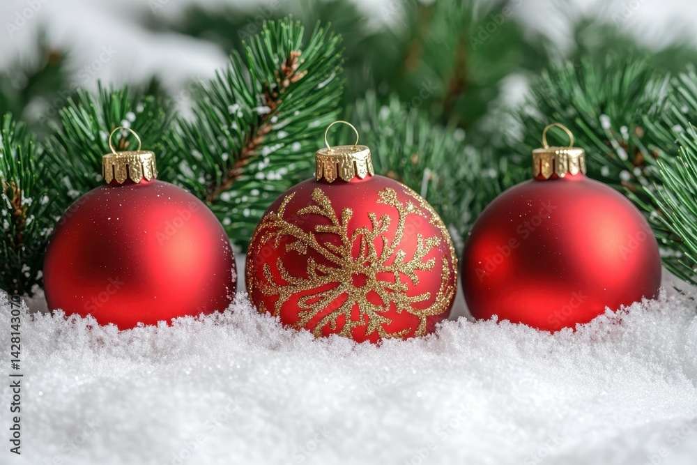 vibrant image of christmas background with snow overlay design vibrant image of christmas background with snow overlay design