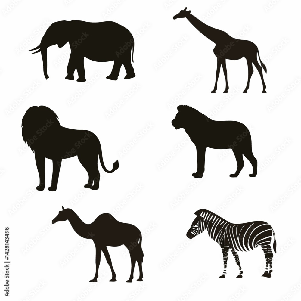 animals silhouettes vector animals silhouettes vector
