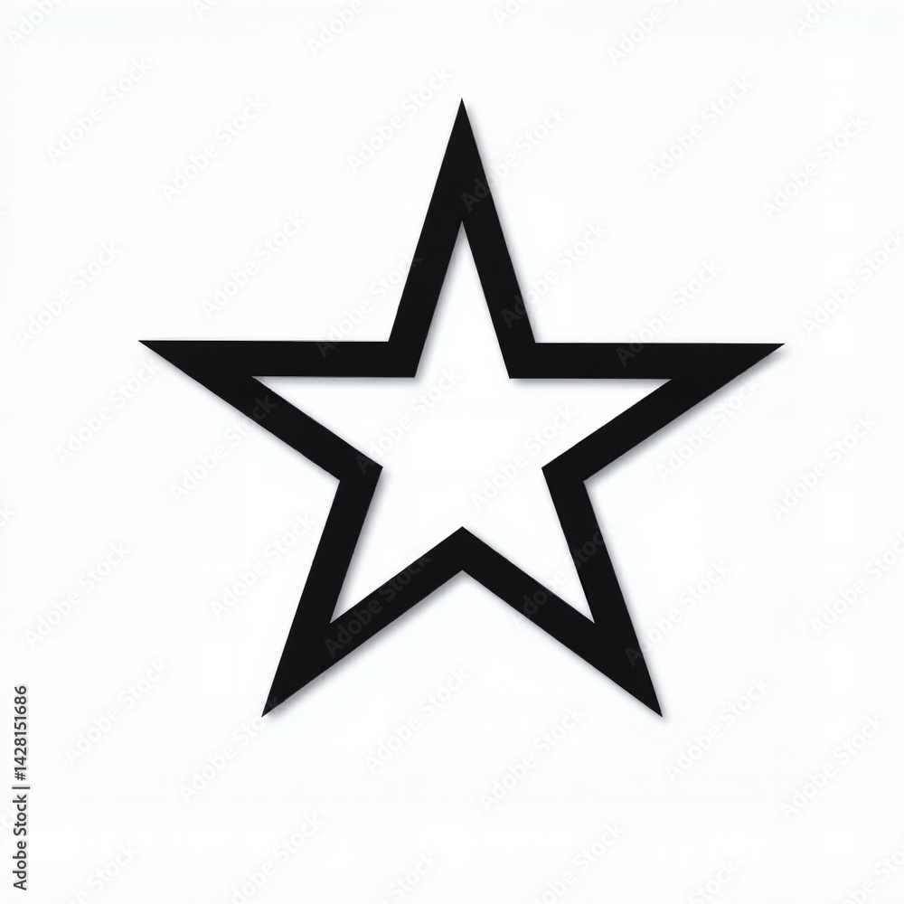 Obraz premium Black star icon symbol for T-shirt design 