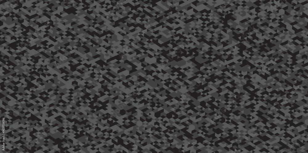 Abstract geometric black and gray background. Triangle shape retro wall grid pattern geometric ornament tile vector square element. seamless mosaic and low polygon triangle texture wallpaper. Abstract geometric black and gray background. Triangle shape retro wall grid pattern geometric ornament tile vector square element. seamless mosaic and low polygon triangle texture wallpaper.