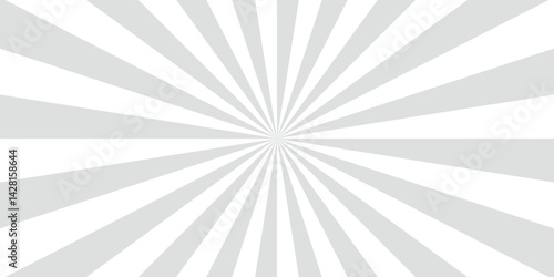 Abstract white and gray retro with sunburst pattern design. Vintage sunrays illustration swirl grunge spiral line. sun beam vector banner design and comic burst gradient concept pattern.