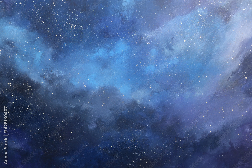 Obraz premium Realistic Night Sky – Beautiful Starry Landscape