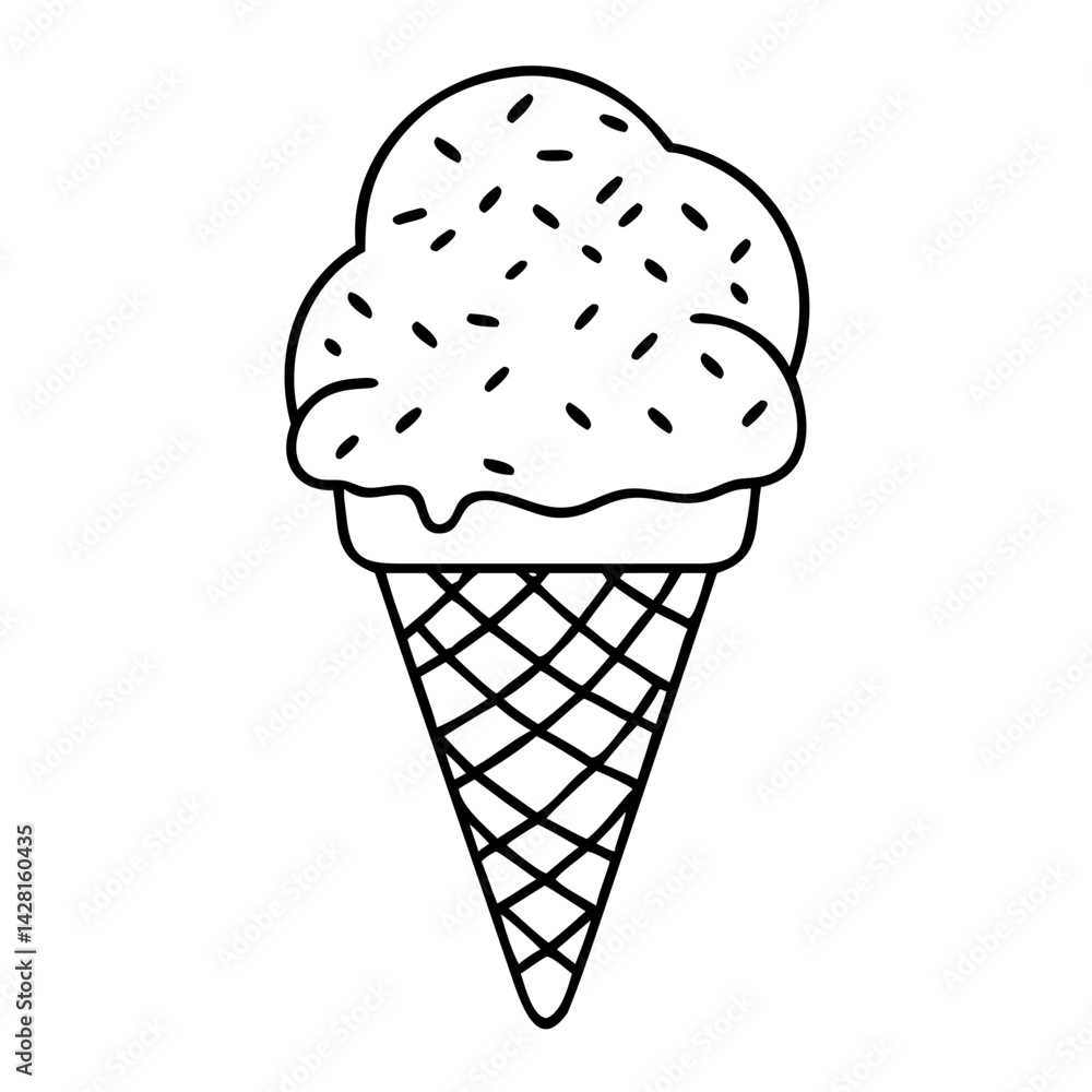 ice cream cone with rainbow sprinkles icon ice cream cone with rainbow sprinkles icon