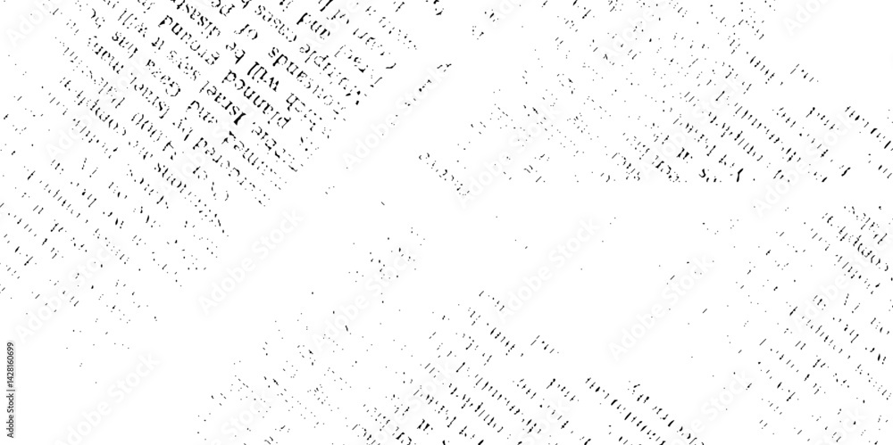 Rough vector background abstract grunge texture old vintage newspaper. Vector white and black newspaper paper grunge pattern old aged texture.