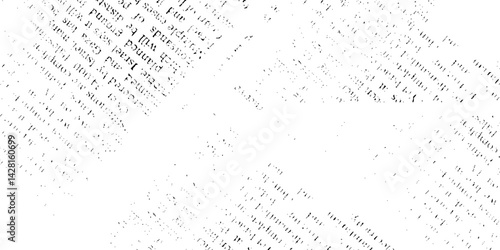 Rough vector background abstract grunge texture old vintage newspaper. Vector white and black newspaper paper grunge pattern old aged texture.