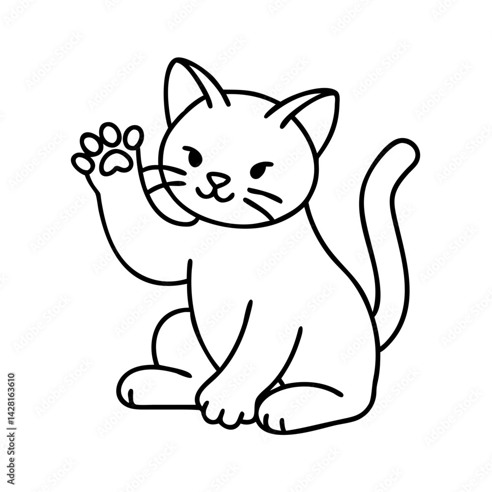 kitten pawing at something icon, kitten pawing at something line art - simple line art of kitten pawing at something, perfect for kitten pawing at something logos and icons kitten pawing at something icon, kitten pawing at something line art - simple line art of kitten pawing at something, perfect for kitten pawing at something logos and icons