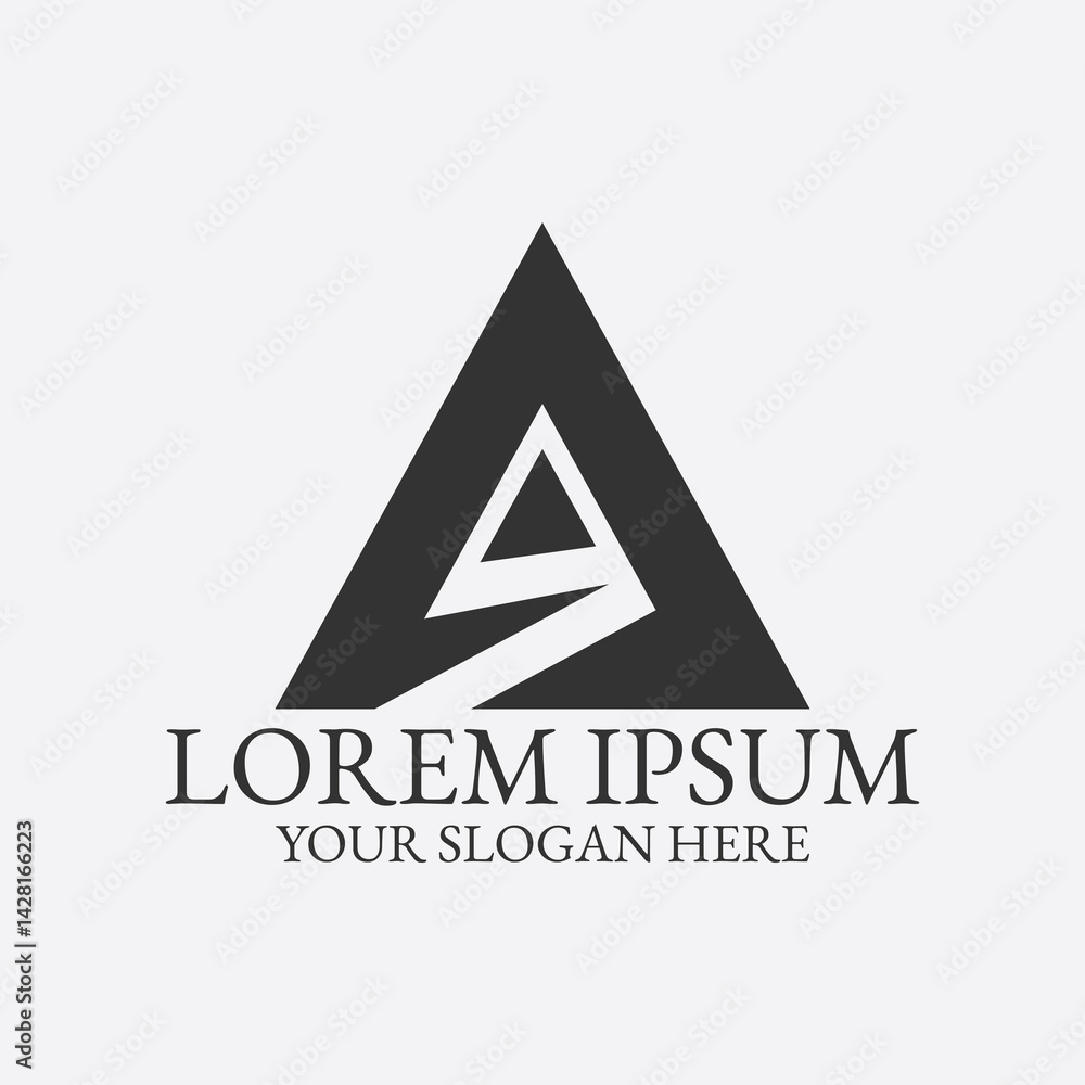 Vector logo design illustration of letter A shape Vector logo design illustration of letter A shape