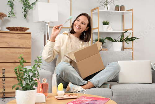 Beautiful young happy woman...