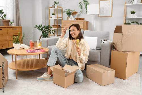 Beautiful young happy woman...