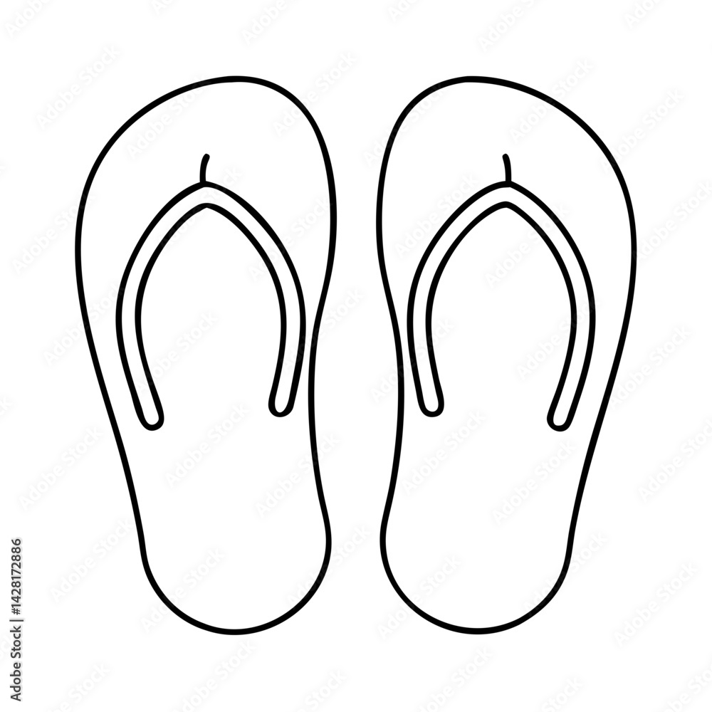 pair of flip flops icon, pair of flip flops line art - simple line art of pair of flip flops, perfect for pair of flip flops logos and icons pair of flip flops icon, pair of flip flops line art - simple line art of pair of flip flops, perfect for pair of flip flops logos and icons
