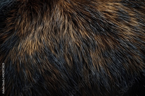 Wallpaper Mural A gritty macro close-up of a wild boar's coarse fur, showcasing its rugged, bristled texture Torontodigital.ca