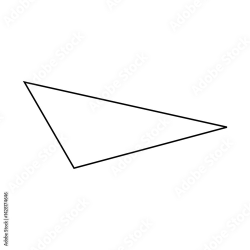 scalene triangle outline vector
