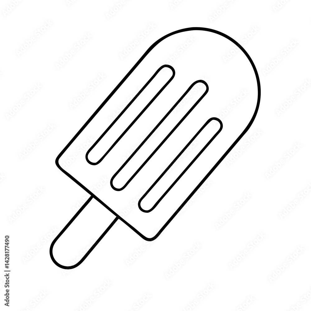 popsicle icon, popsicle line art - simple line art of popsicle, perfect for popsicle logos and icons popsicle icon, popsicle line art - simple line art of popsicle, perfect for popsicle logos and icons