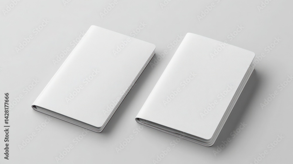 White passport cover , isolated on both the front and back side. White passport cover , isolated on both the front and back side.