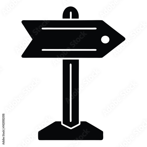 Cute Trail Marker Vector Illustration Isolated