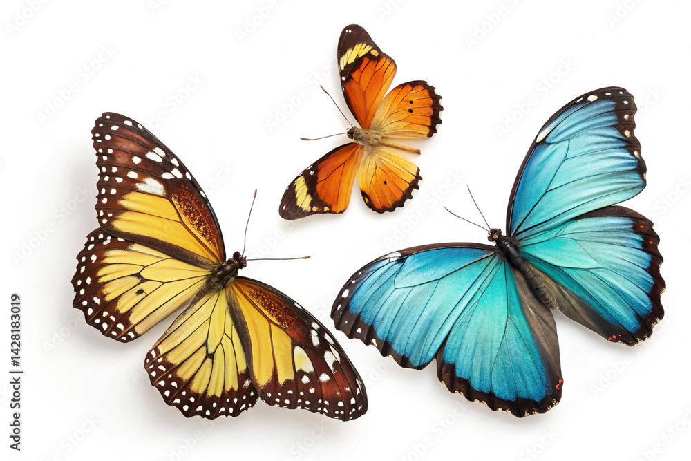 Fototapeta premium High Quality Butterfly Photo White Background 