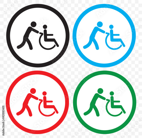 Accessibility Icon: A minimalist black icon representing accessibility for people with disabilities, offering a clear and universally understood symbol of inclusivity and support. EPS 10.