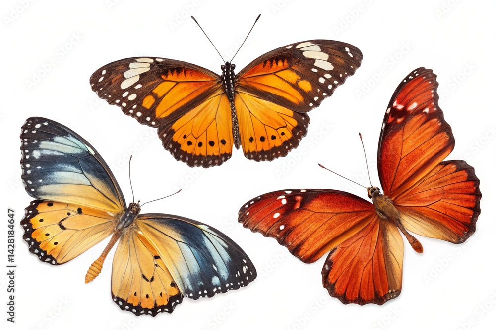 Obraz premium Butterfly Image on White Background 