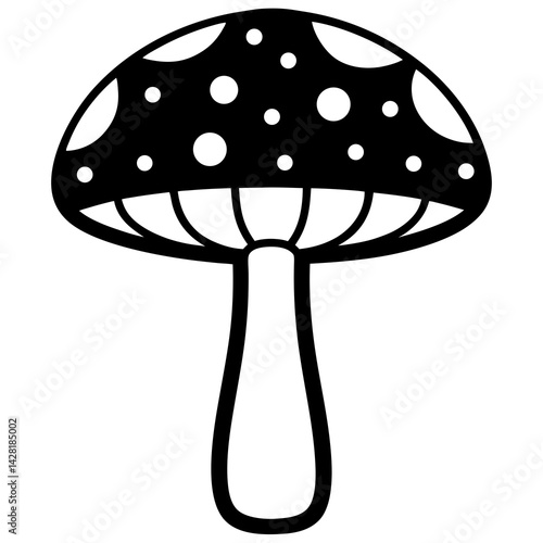Vector fly agaric mushroom