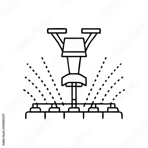 sprinkler icon, sprinkler line art - simple line art of sprinkler, perfect for sprinkler logos and icons