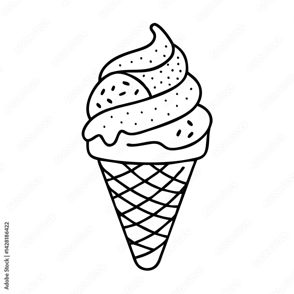 strawberry swirl cone icon, strawberry swirl cone line art - simple line art of strawberry swirl cone, perfect for strawberry swirl cone logos and icons strawberry swirl cone icon, strawberry swirl cone line art - simple line art of strawberry swirl cone, perfect for strawberry swirl cone logos and icons