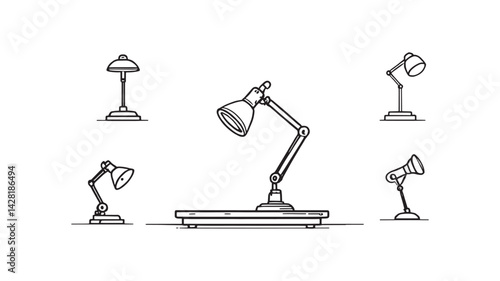 Desk Lamp line art minimalist design for modern interiors