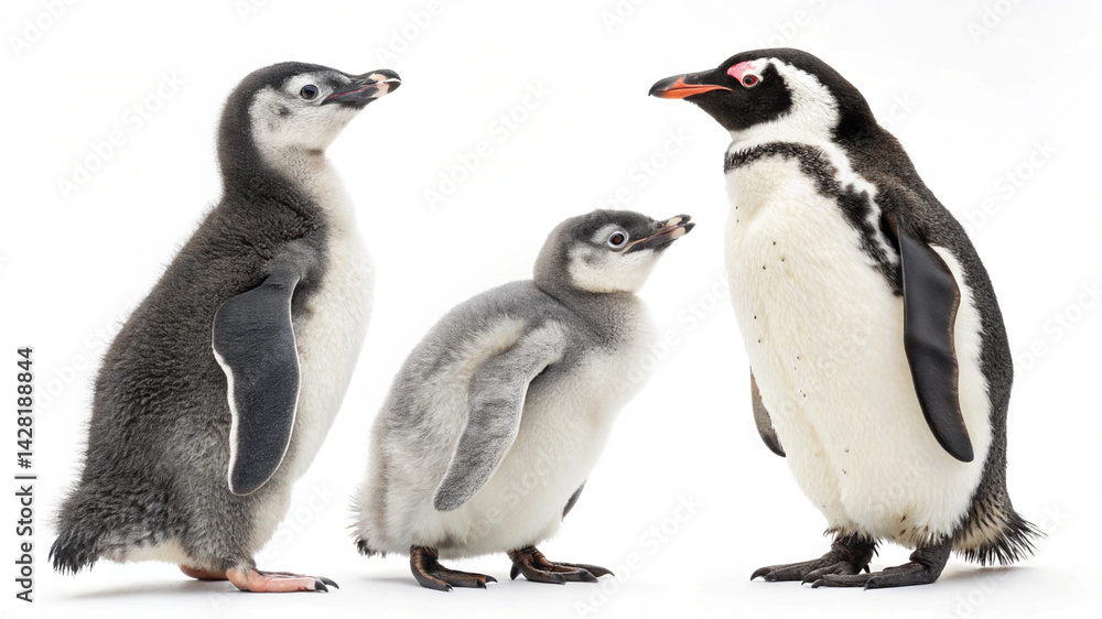 Fototapeta premium White Background Penguin Photo 