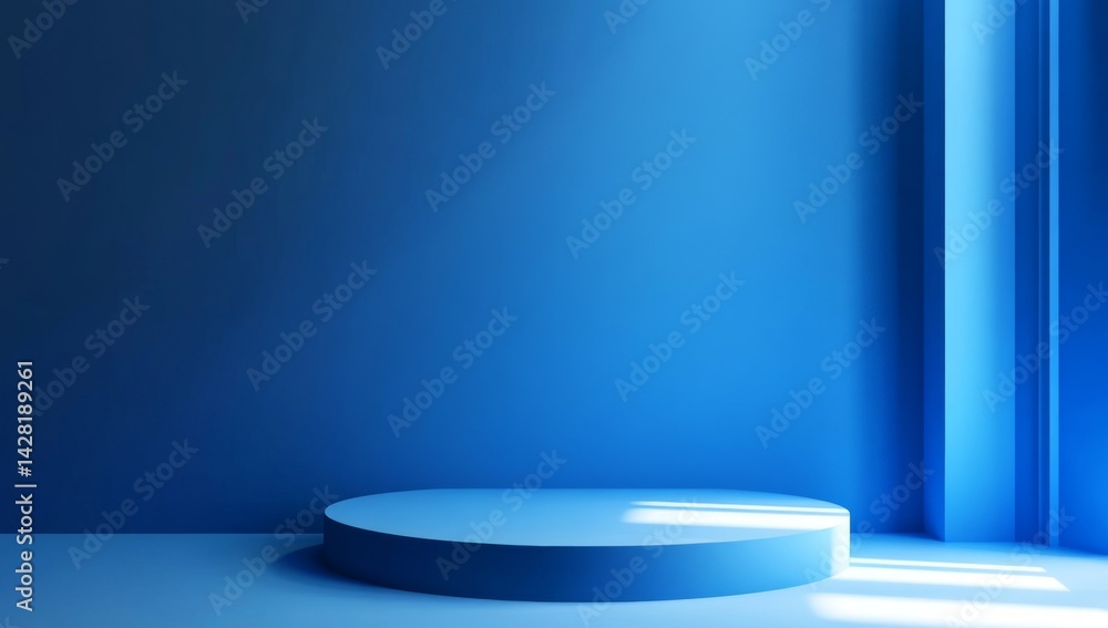 Blue Minimalist Product Display Platform Blue Minimalist Product Display Platform