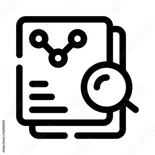 Predictive analytics line icon