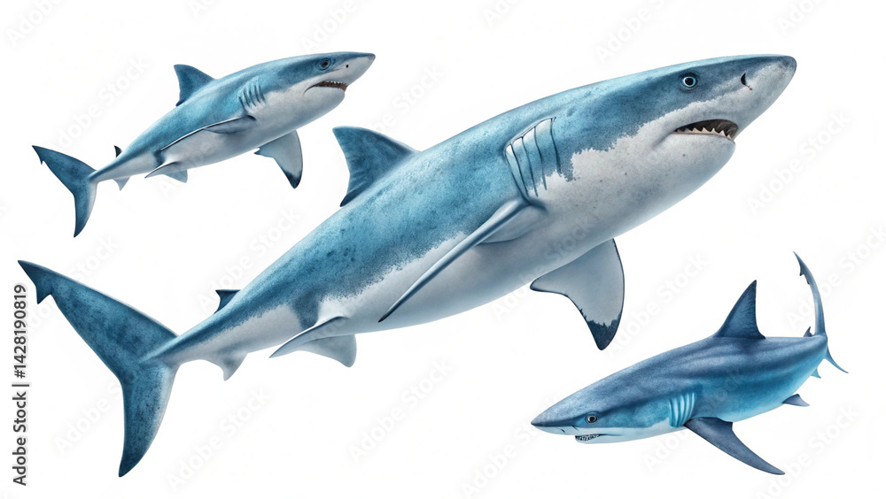 Shark Illustration on Plain White Background
Shark Illustration on Plain White Background