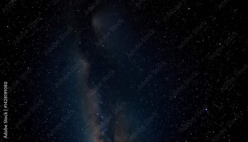 Fototapeta premium Dark Night Sky with Bright Milky Way Galaxy