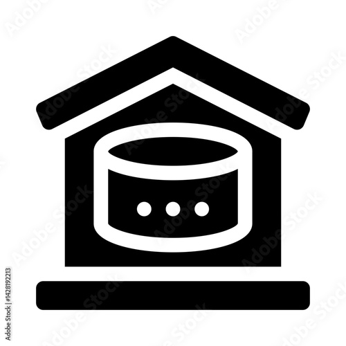 Data warehouse glyph icon