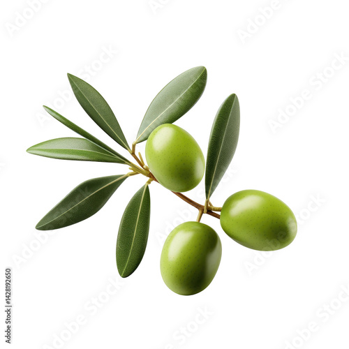 Wallpaper Mural green olives with leaves on branch Torontodigital.ca