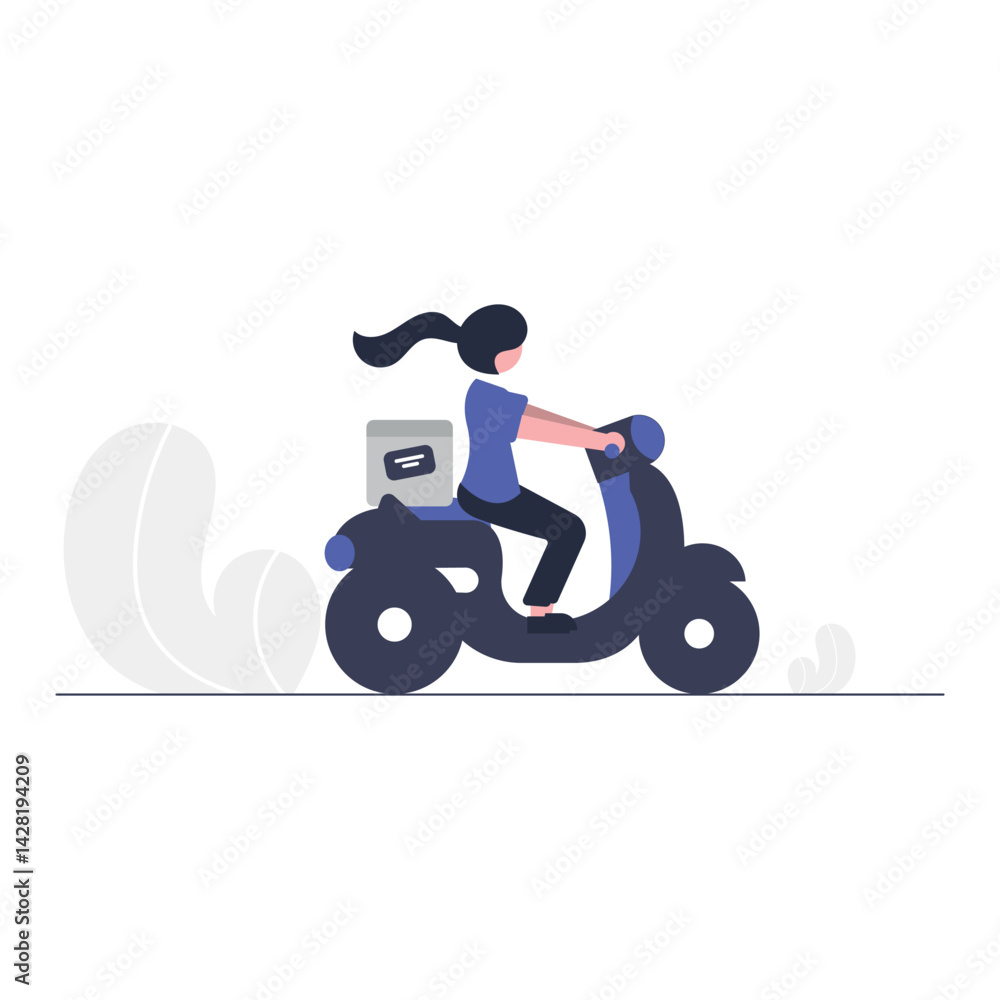 Woman Riding a Bicycle Woman Riding a Bicycle